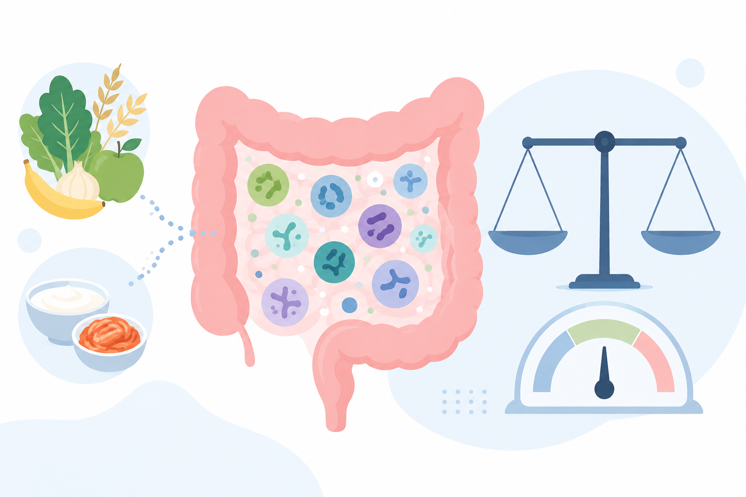 Probiotics for weight loss research: educational illustration of the gut microbiome and variable metabolic health outcomes